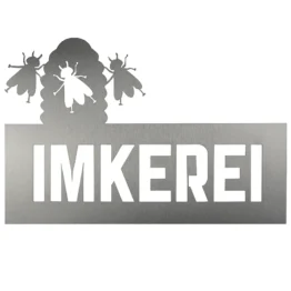 Edelstahlschild Imkerei Größe 75 x 50 cm