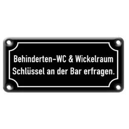 Emailleschild mit Wunschtext in mehreren Farben | 21 x 10,5 cm