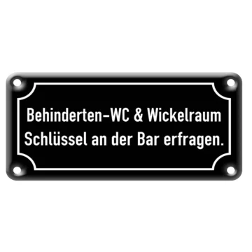 Emailleschild mit Wunschtext in mehreren Farben | 21 x 10,5 cm