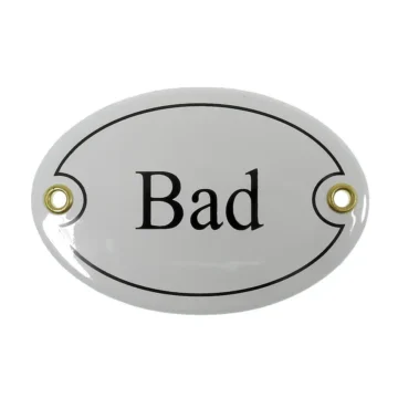 Emailletürschild Größe: 10,5 x 7,0 cm | Bad