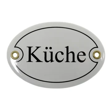 Emailletürschild Größe: 10,5 x 7,0 cm | Küche