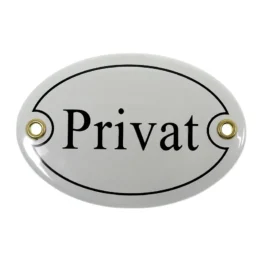 Emailletürschild Größe: 10,5 x 7,0 cm | Privat
