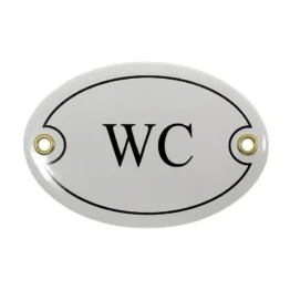 Emailletürschild Größe: 10,5 x 7,0 cm | WC