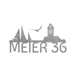Exclusive Hausnummer - Design Leuchtturm und Segelboot