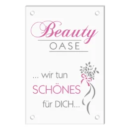 Firmenschild aus Acrylglas - bedruckt - Größe 200 x 300 mm [mittel hochkant]