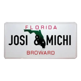 Florida Plate - Broward - mit Wunschtext in Folienschrift