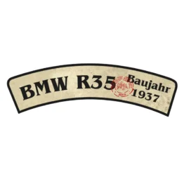 Gebogenes Motorrad-Nummernschild - Nachbildung für Präsentationszwecke