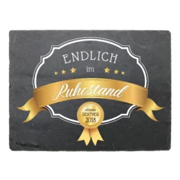Geschenkidee für Rentner zum wohlverdienten Ruhestand Größe: 200 x 150 mm