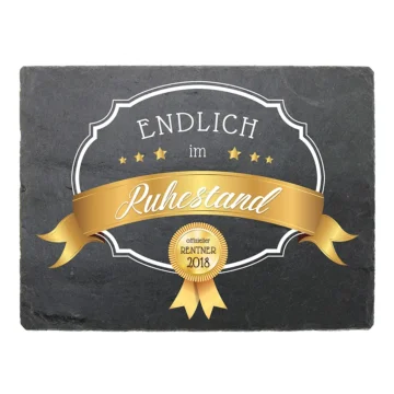 Geschenkidee für Rentner zum wohlverdienten Ruhestand Größe: 200 x 150 mm