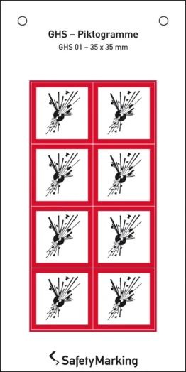 GHS-Gefahrenpiktogramm »Symbol 01: explodierende Bombe«