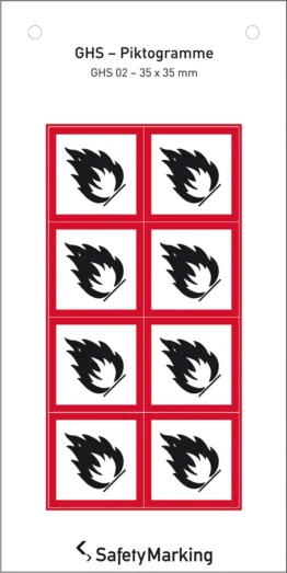 GHS-Gefahrenpiktogramm »Symbol 02: Flamme«