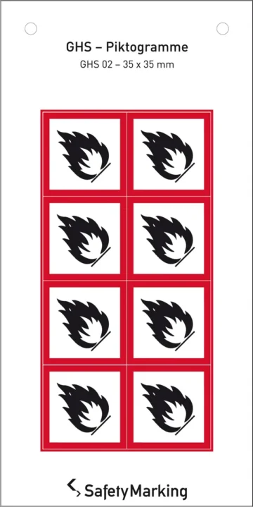 GHS-Gefahrenpiktogramm »Symbol 02: Flamme«