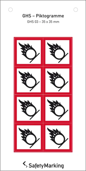 GHS-Gefahrenpiktogramm »Symbol 03: Flamme über Kreis«