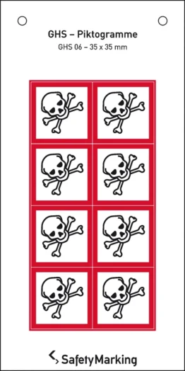 GHS-Gefahrenpiktogramm »Symbol 06: Totenkopf«