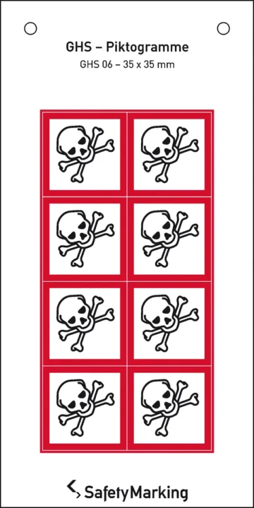 GHS-Gefahrenpiktogramm »Symbol 06: Totenkopf«