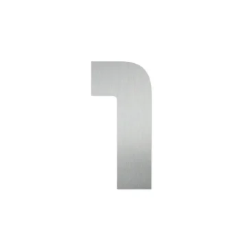 Hausnummer 1 aus Edelstahl - Design Space