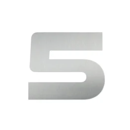 Hausnummer 5 aus Edelstahl - Design Space