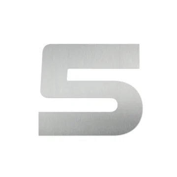 Hausnummer 5 aus Edelstahl - Design Space