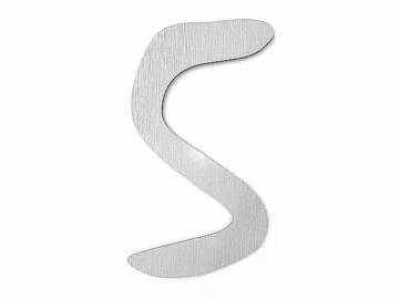 Hausnummer 5 - Schriftart Design aus Edelstahl - Staccato 18 cm