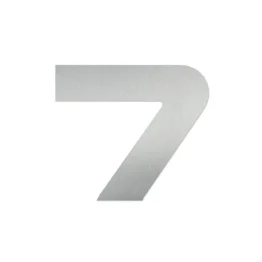 Hausnummer 7 aus Edelstahl - Design Space