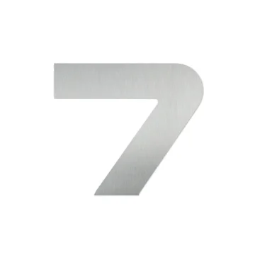 Hausnummer 7 aus Edelstahl - Design Space