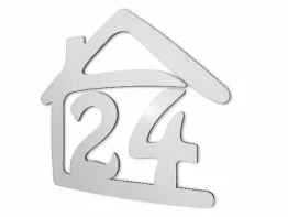 Hausnummer aus Edelstahl 300 mm x 260 mm Typ 39