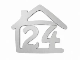 Hausnummer aus Edelstahl - 450 x 390 mm Typ 40