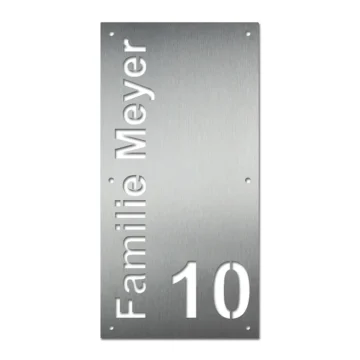 Hausnummer aus Edelstahl - Design Rectangle