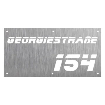 Hausnummer aus Edelstahl -Design Rectangle Blade