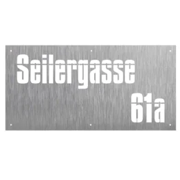 Hausnummer aus Edelstahl -Design Rectangle Impossible