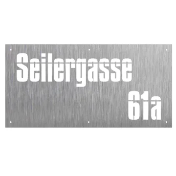 Hausnummer aus Edelstahl -Design Rectangle Impossible