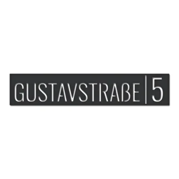 Hausnummer aus Edelstahl - Modern Steel Design 3 - 32 x 6,7 cm