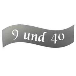Hausnummer aus Edelstahl Motiv Welle
