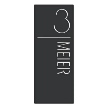 Hausnummer aus Edelstahl - Serie Modern Steel Design 2