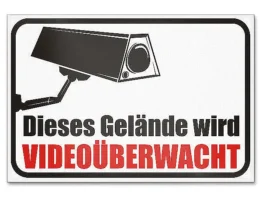Hinweisschild aus Dibond - Videoüberwachung 42 x 30 cm