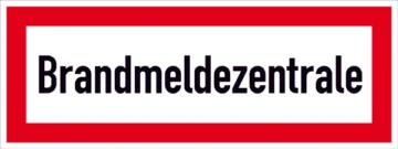 Hinweisschild für die Feuerwehr »Brandmelderzentrale«