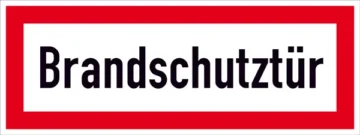 Hinweisschild für die Feuerwehr »Brandschutztür«