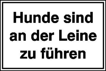 Hinweisschild »Hunde sind an der Leine zu führen«