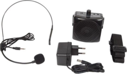 HQ-Power Tragbarer Sprachverstärker, mit Headset und Tragegurt, 5 W, schwarz