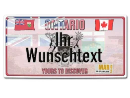Kanada - Nummernschild Ontario mit individuellem Wunschtext 30 x 15 cm