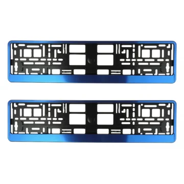 Kennzeichenhalter Blue Butlerfinish - pro Paar