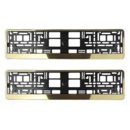 Kennzeichenhalter Butlerfinish Gold - pro Paar