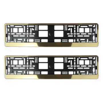 Kennzeichenhalter Butlerfinish Gold - pro Paar