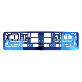 Kennzeichenhalter Chrom Blau - pro Stück