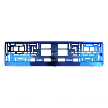 Kennzeichenhalter Chrom Blau - pro Stück