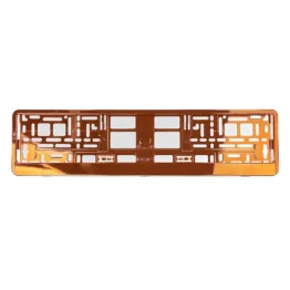 Kennzeichenhalter Chrom Orange - pro Stück