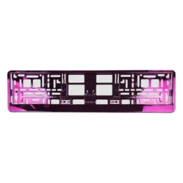 Kennzeichenhalter Chrom Pink - pro Stück