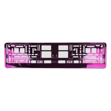 Kennzeichenhalter Chrom Pink - pro Stück