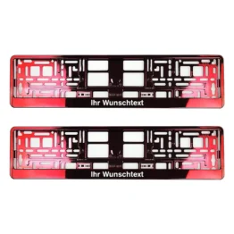 Kennzeichenhalter mit Wunschtext chrom Watermelon - pro Paar