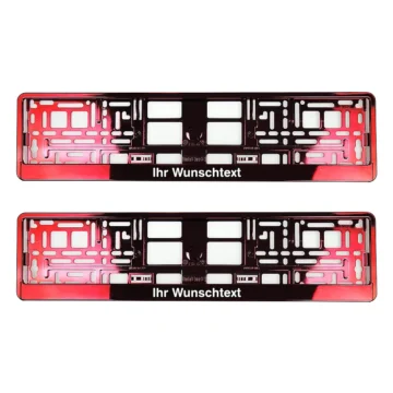 Kennzeichenhalter mit Wunschtext chrom Watermelon - pro Paar